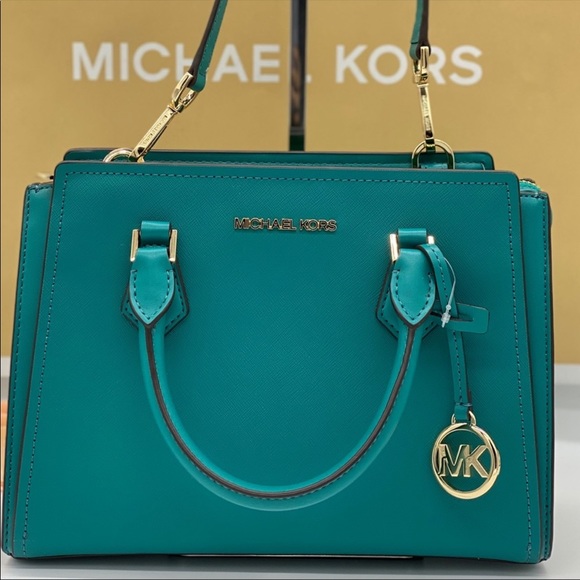 MICHAEL KORS HOPE MEDIUM MESSENGER AQUA - Picture 6 of 16